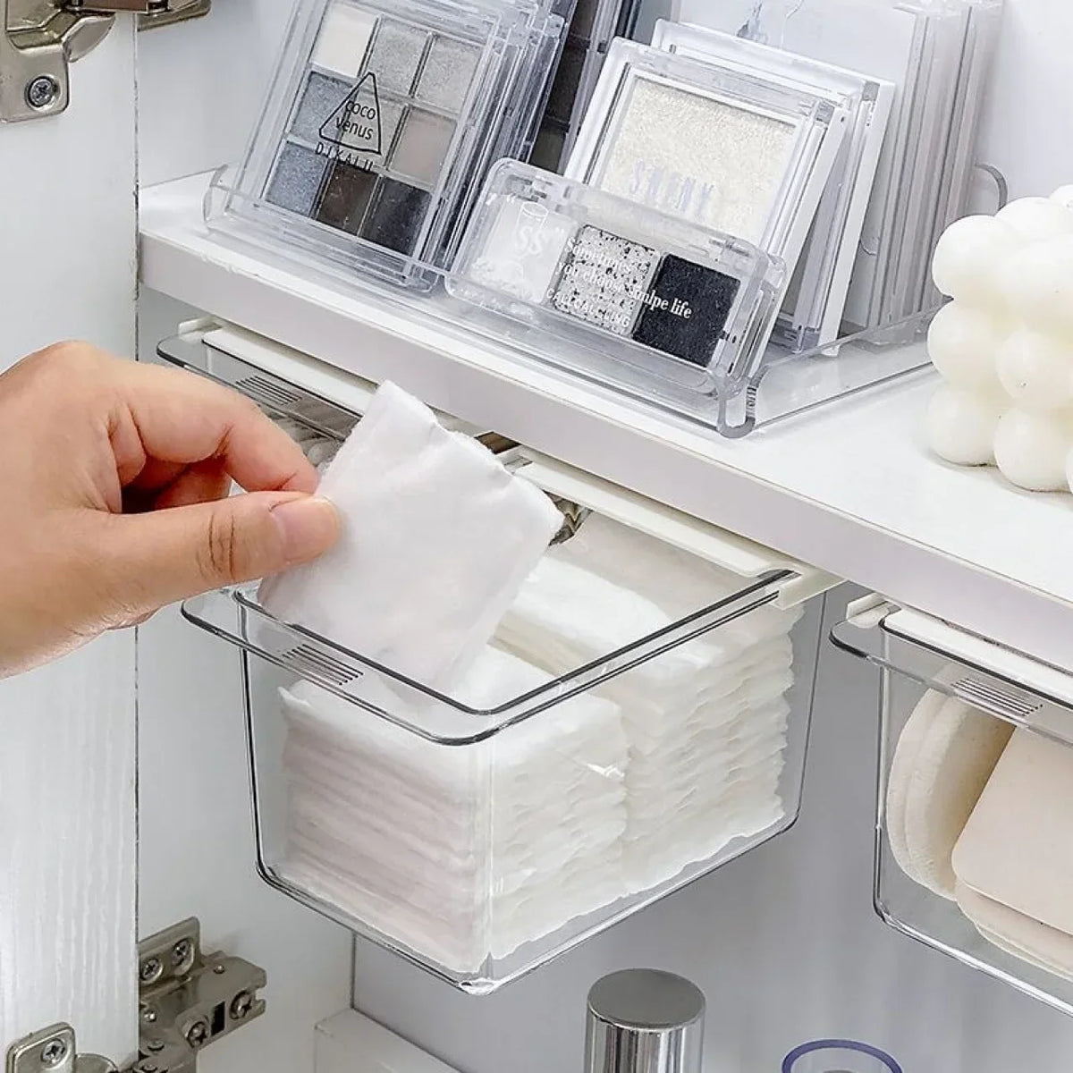 Transparent Pull-Out Bathroom Storage Drawer Box | PP