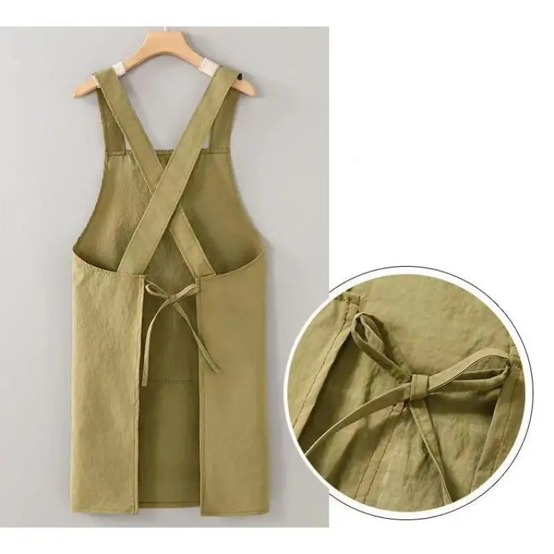 Breathable Cotton Kitchen Apron – Home & Restaurant Use
