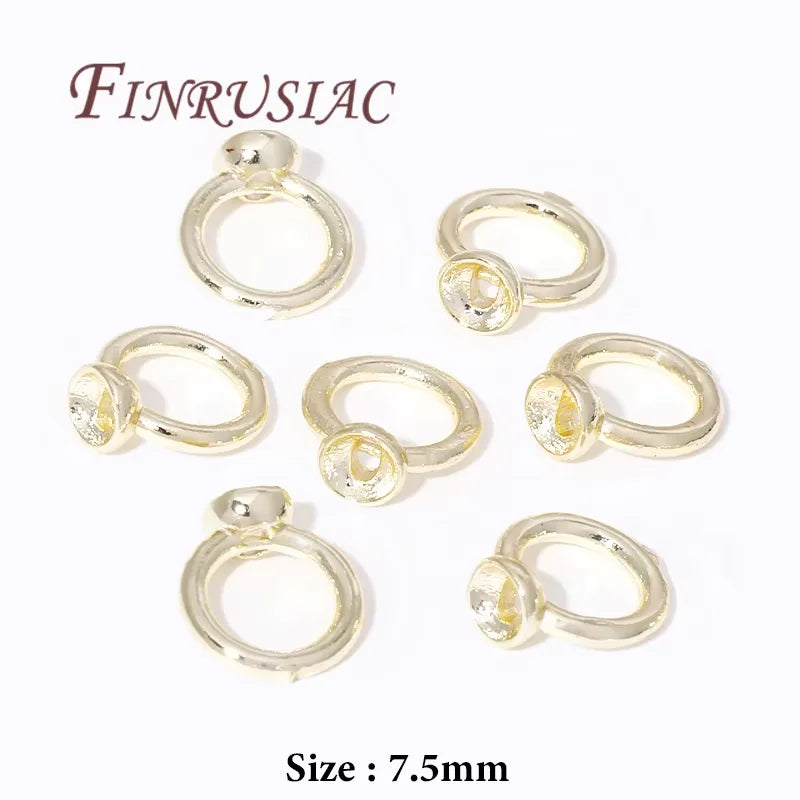 18K Gold Plated Crimp Beads & End Covers – 10/20 Pcs DIY