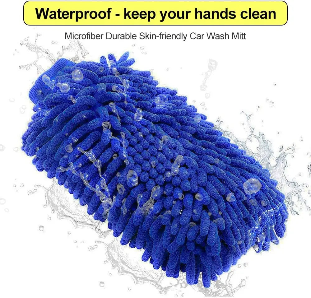 Chenille Car Wash Mitt – Scratch-Free Microfiber Detailing Glove