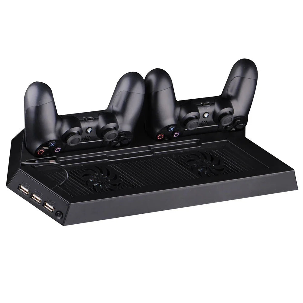 PS4 Vertical Stand Cooling Fan & Dual Controller Charging Dock