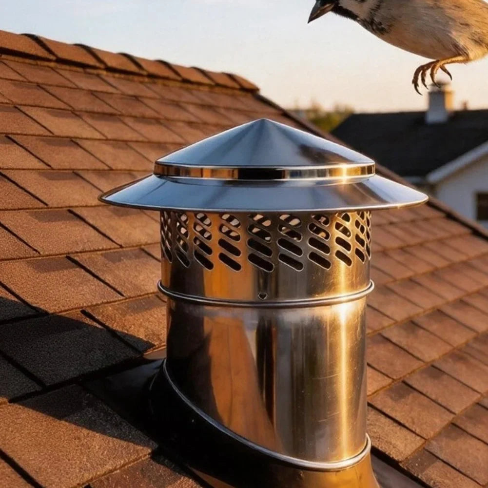 304 Stainless Steel Chimney Vent Hood – Bird & Rain Proof Cap