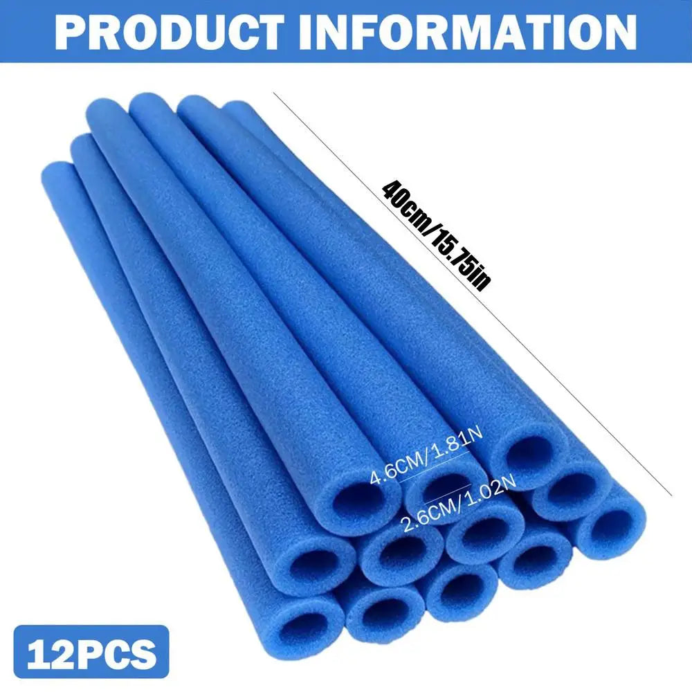12-Pack Waterproof Trampoline Pole Covers – PE Foam Safety Padding