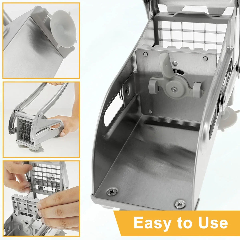 Stainless Steel French Fry Cutter & Vegetable Slicer