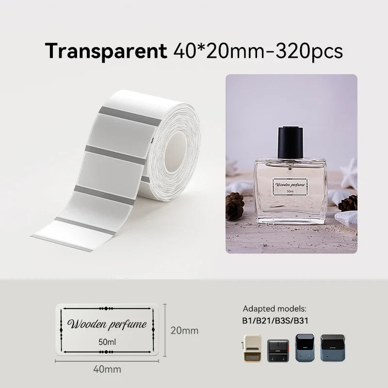 Niimbot Thermal Label Stickers – Waterproof & Oilproof Refills