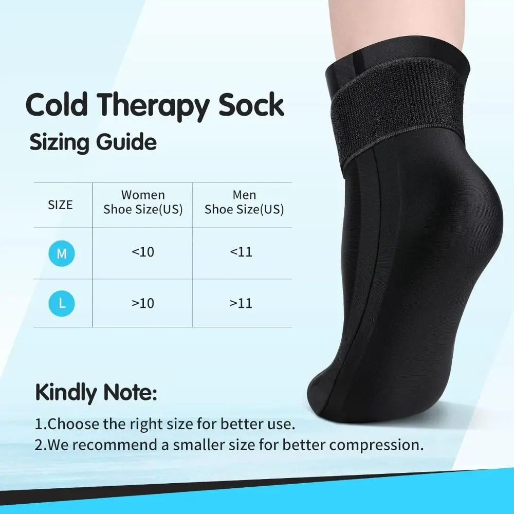 Hot Cold Gel Compression Therapy Socks – Reusable Foot Wrap