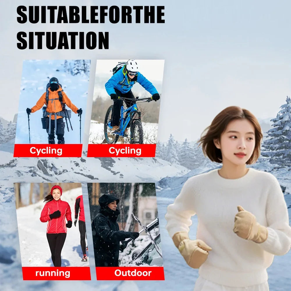 Winter Convertible Fleece Cycling Gloves | Flip-Top Mittens