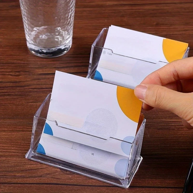 5-Pack Acrylic Desktop Card Holders – Creative Desk Storage