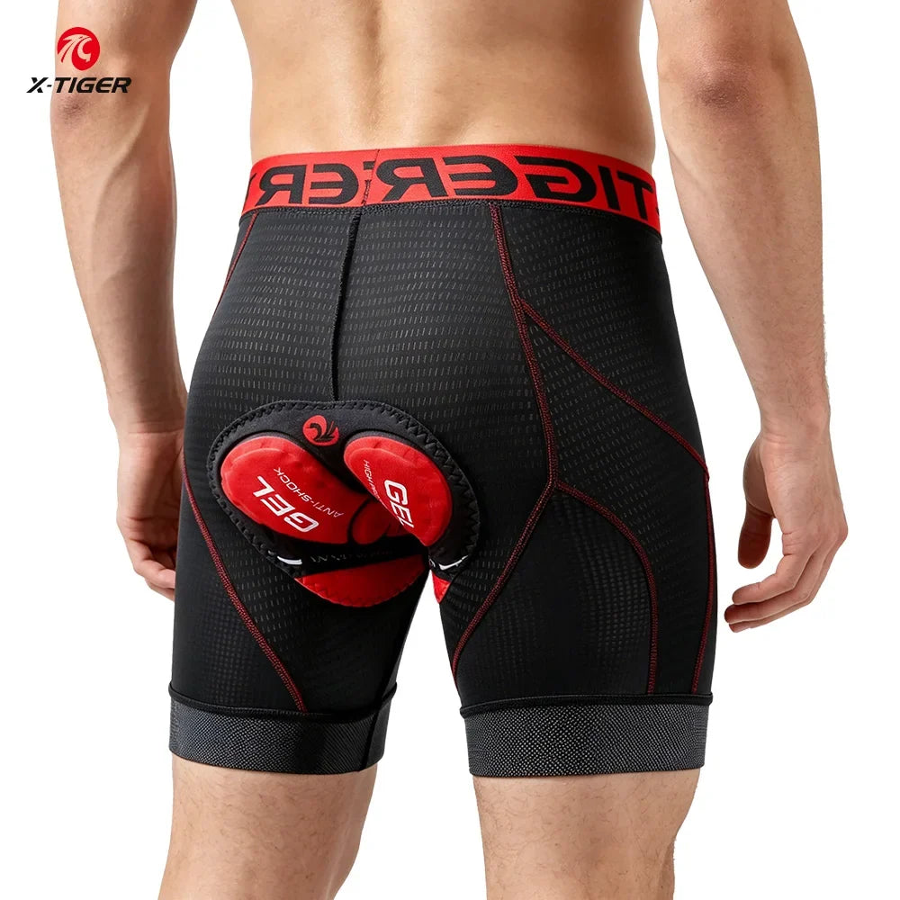 X-TIGER Men's Gel Cushion MTB Road Cycling Shorts
