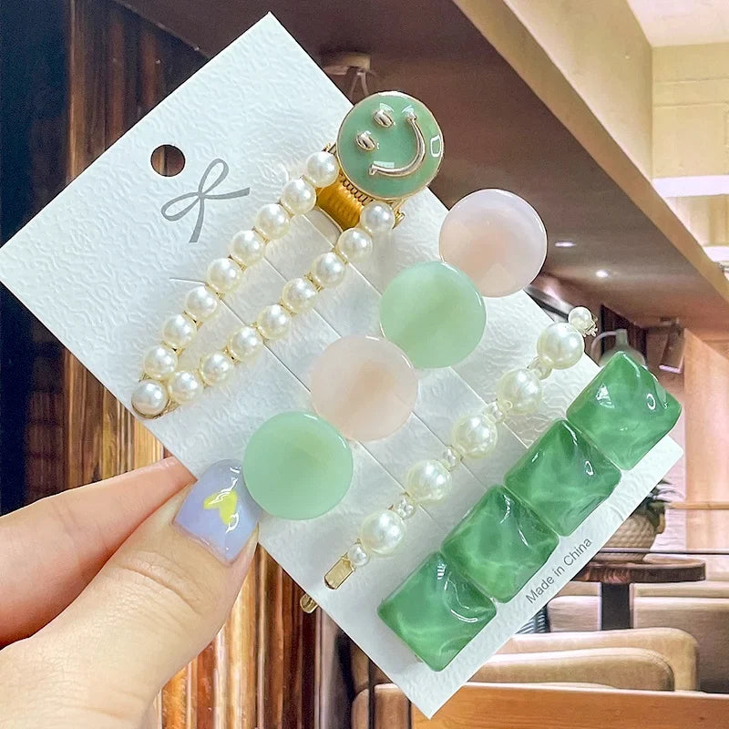 Pearl Hair Clip – Rhinestone Flower Barrette for Women & Girls