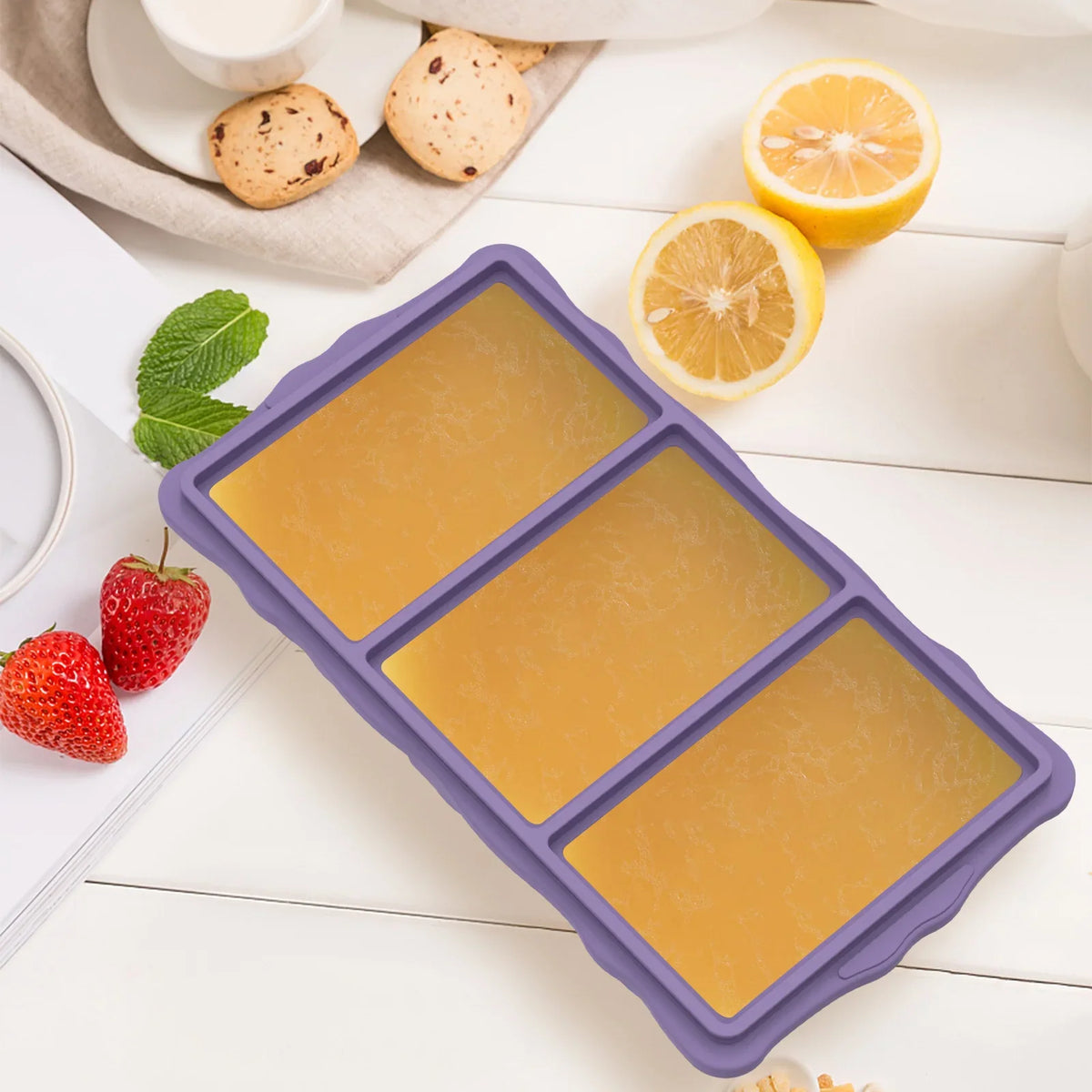 Silicone Freezer Tray with Lid – 3-Cup Soup & Meal Prep Mold
