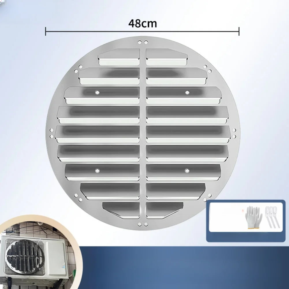 Stainless Steel AC Air Guide Plate – No Drill Outdoor Unit