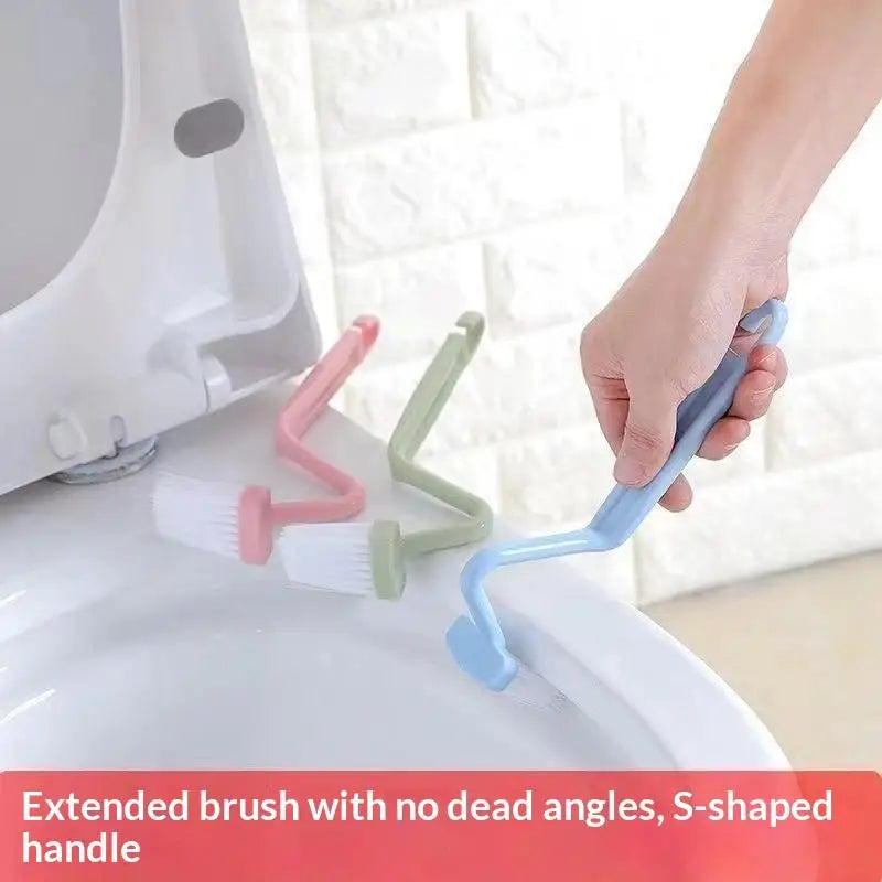 3-Piece Curved Long Handle Toilet Brush – Deep Cleaning Set