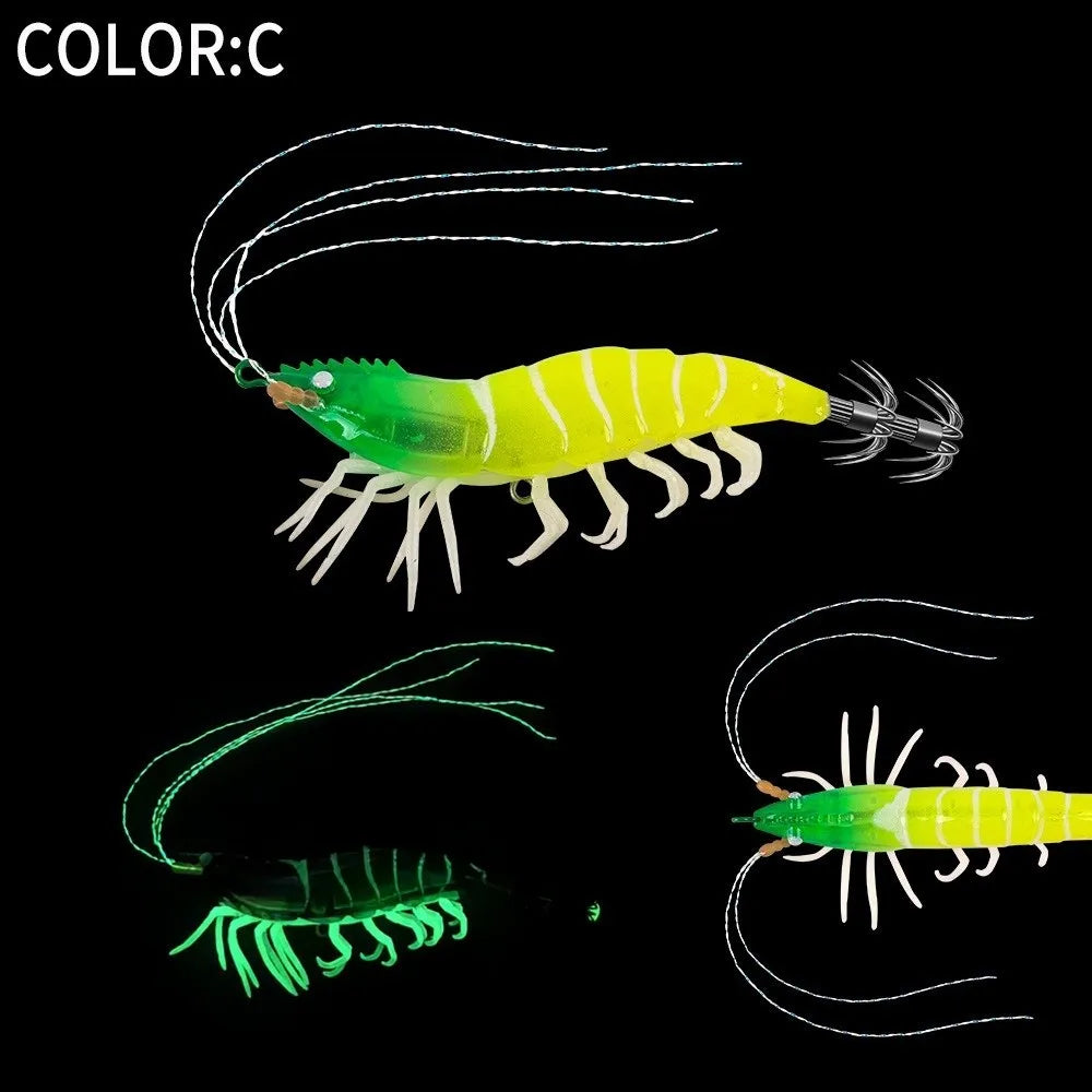 Wood Shrimp Squid Jig Lure 105mm/80mm Slow Sinking Bait