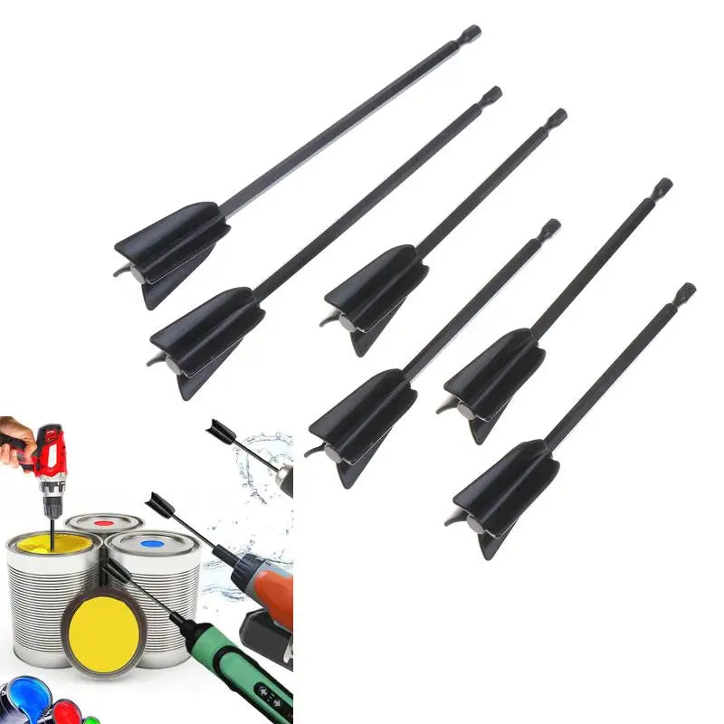 6-Pack Drill Paint Mixer Rods for Epoxy Resin, Putty & Paint