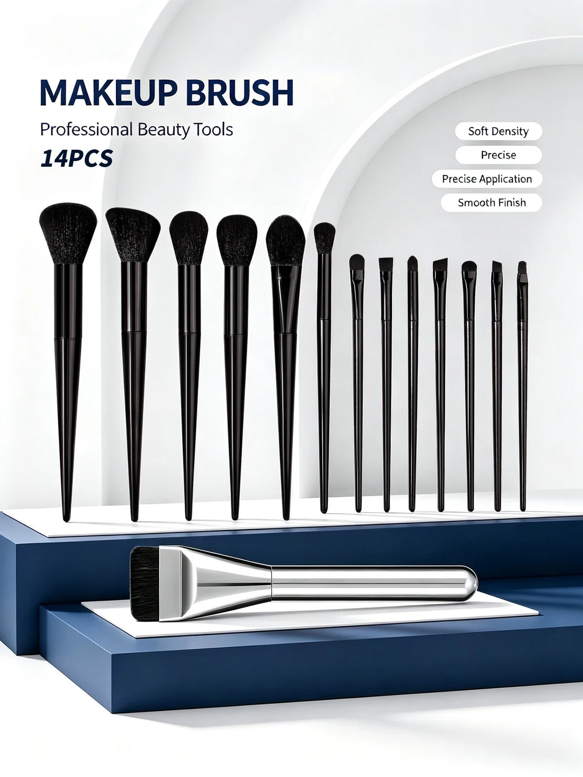 14-Piece Makeup Brush Set – Soft Synthetic, Professional Quality
