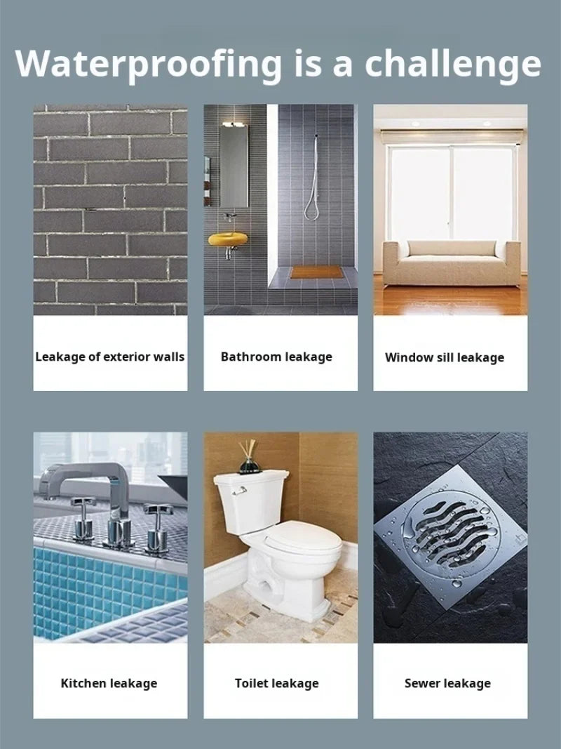 Transparent Waterproof Sealant Coating – Bathroom Leak Repair