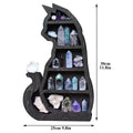 Wooden Black Cat Crystal Display Shelf – Pine Storage Rack