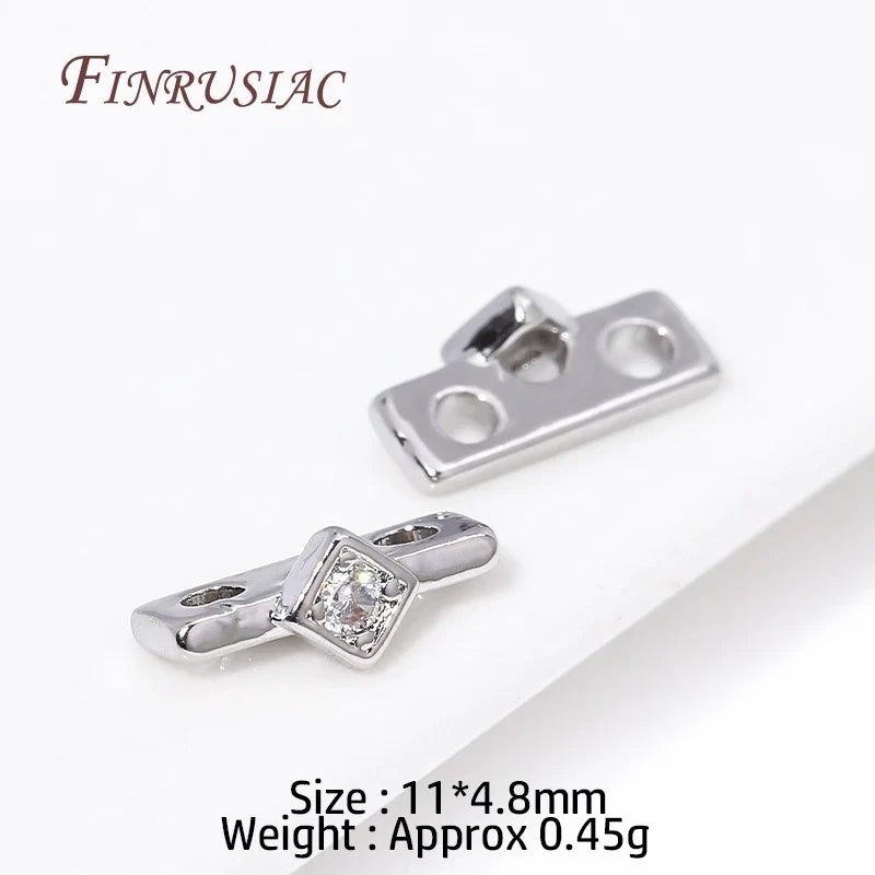 18K Gold Plated Zircon Flower Connector Spacer Beads – DIY Jewelry