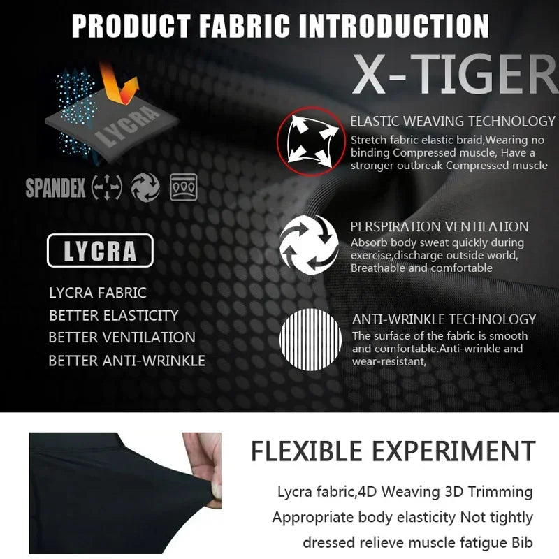 X-TIGER Men's 5D Gel Cycling Bib Shorts – MTB & Road