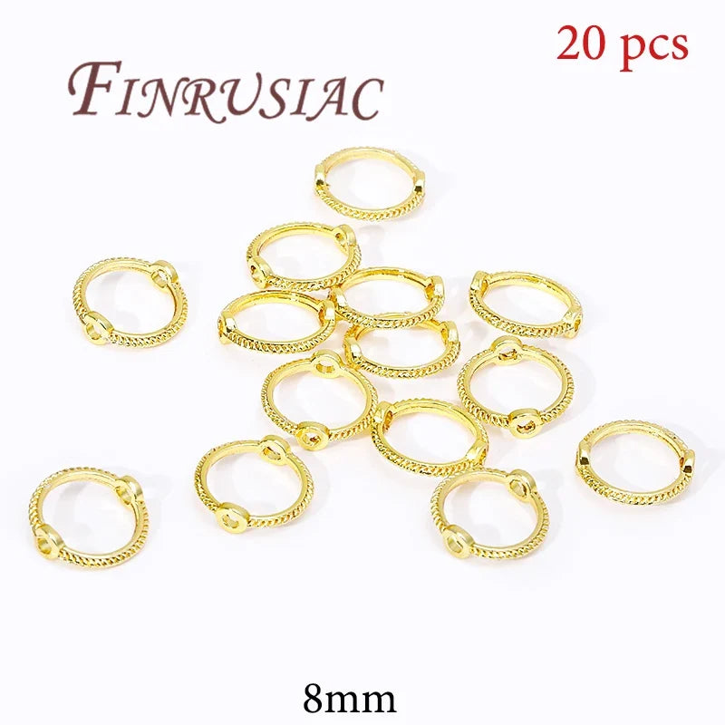 20Pcs 18K Gold Plated Bead Frames & Spacer Connectors DIY