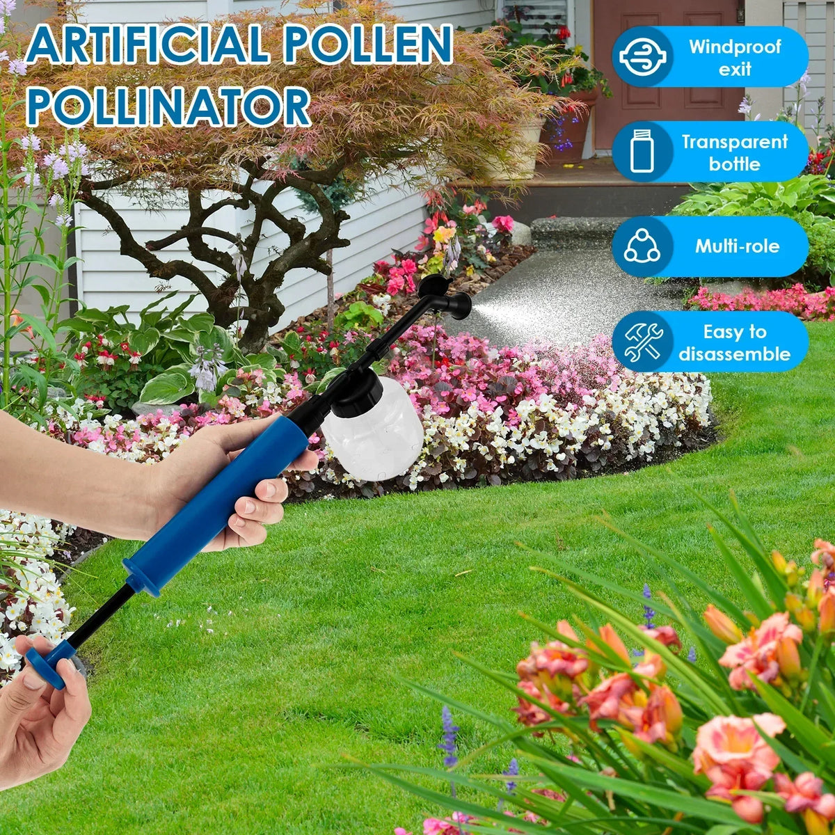 Handheld Powder Duster Sprayer – 250ml Garden Pollinator Tool