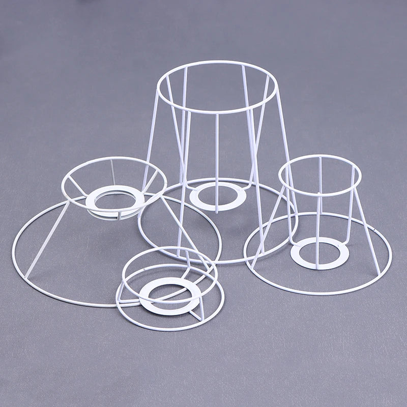 Vintage Iron Wire Lampshade Frame DIY Light Cage Guard Ring