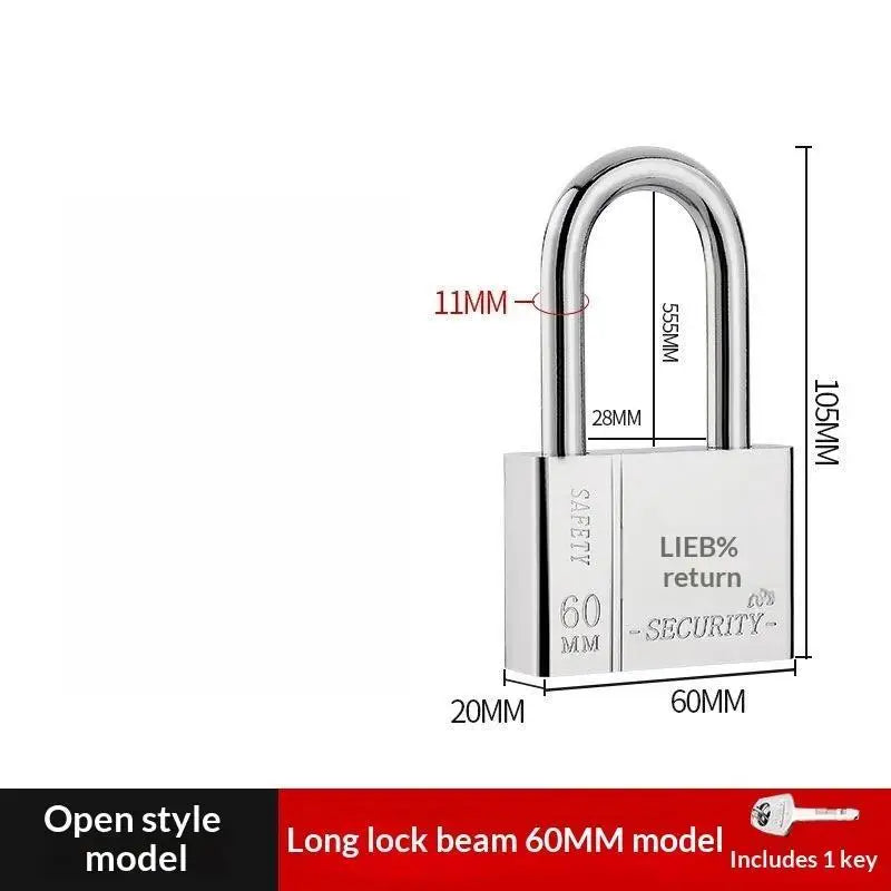 Stainless Steel Keyed Alike Padlock – Cut Resistant Shackle