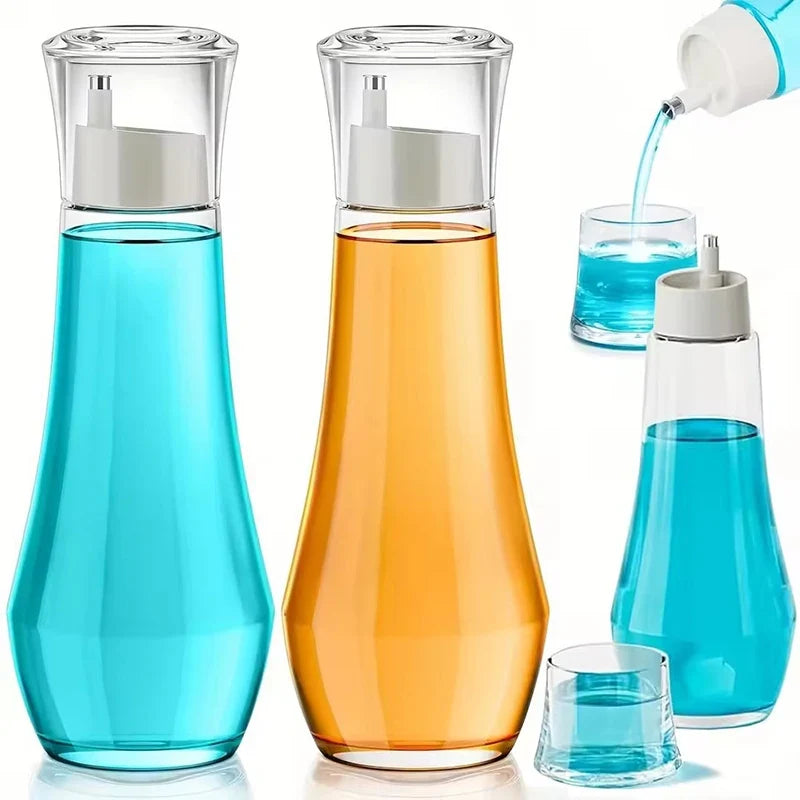 Refillable Glass Mouthwash Dispenser with Lid – 5 & 8.8 oz