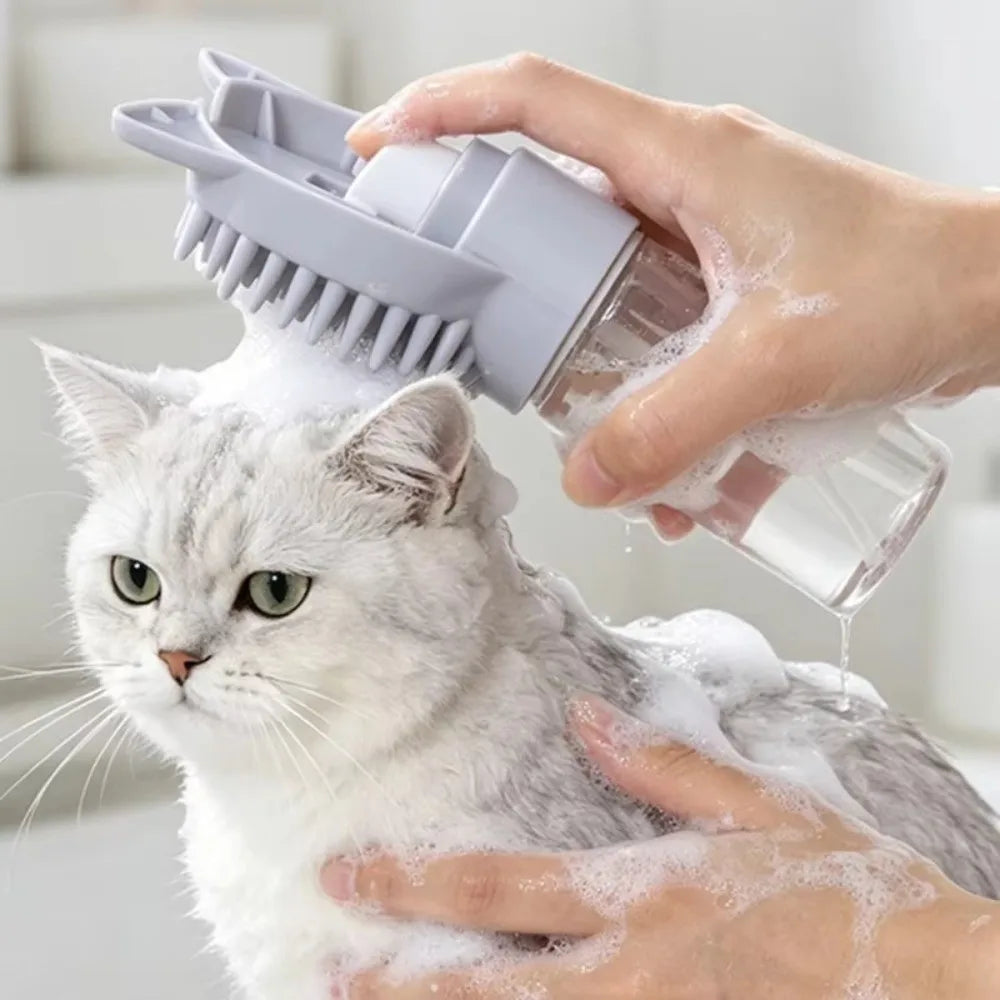 TPE Pet Bath Brush – Foaming Massage & Gentle Coat Cleaner