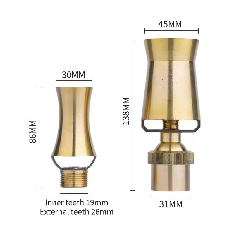 Brass Cedar Tower Ice Fountain Nozzle – Pool Water Feature