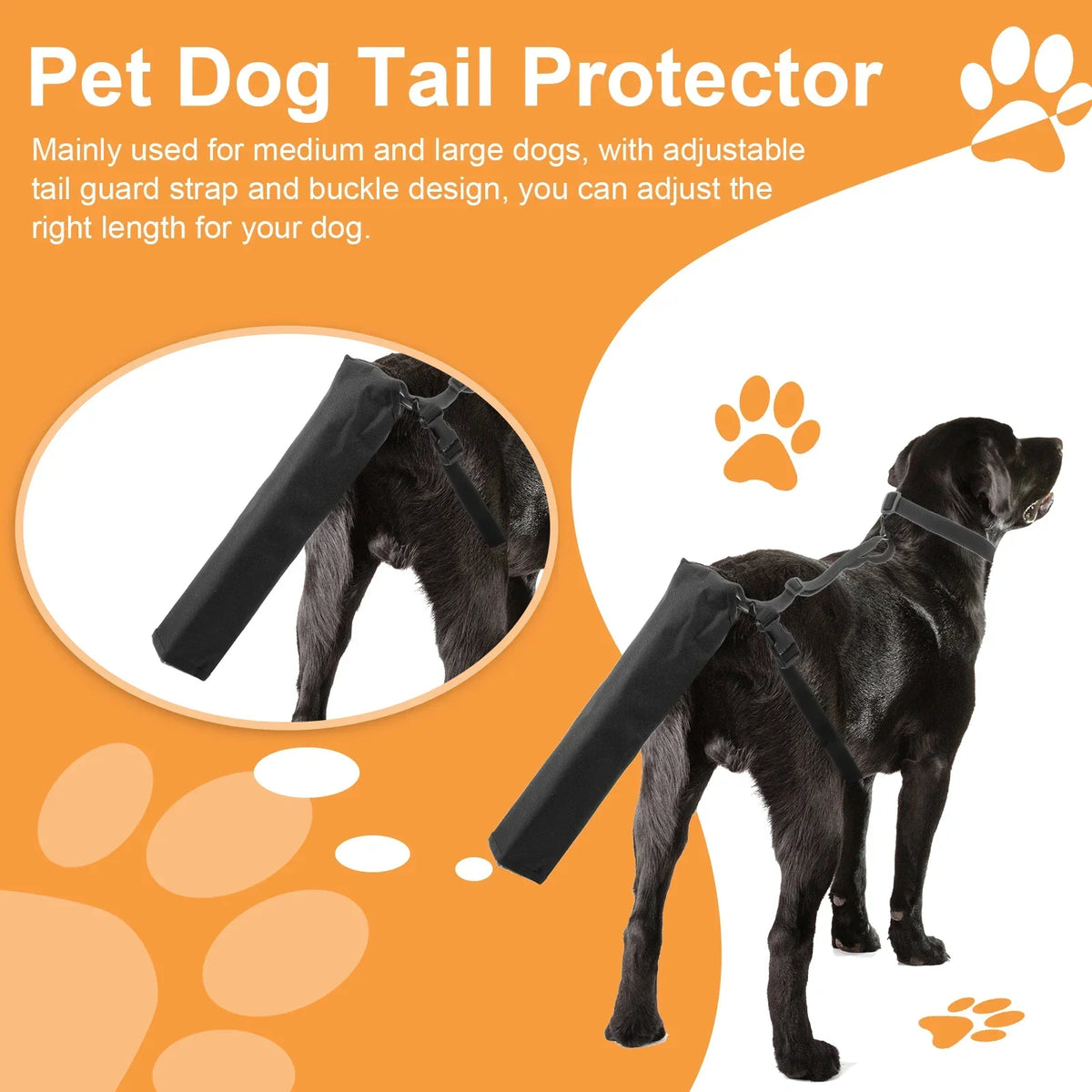 Universal Dog Tail Protector Sleeve – Adjustable Oxford Guard