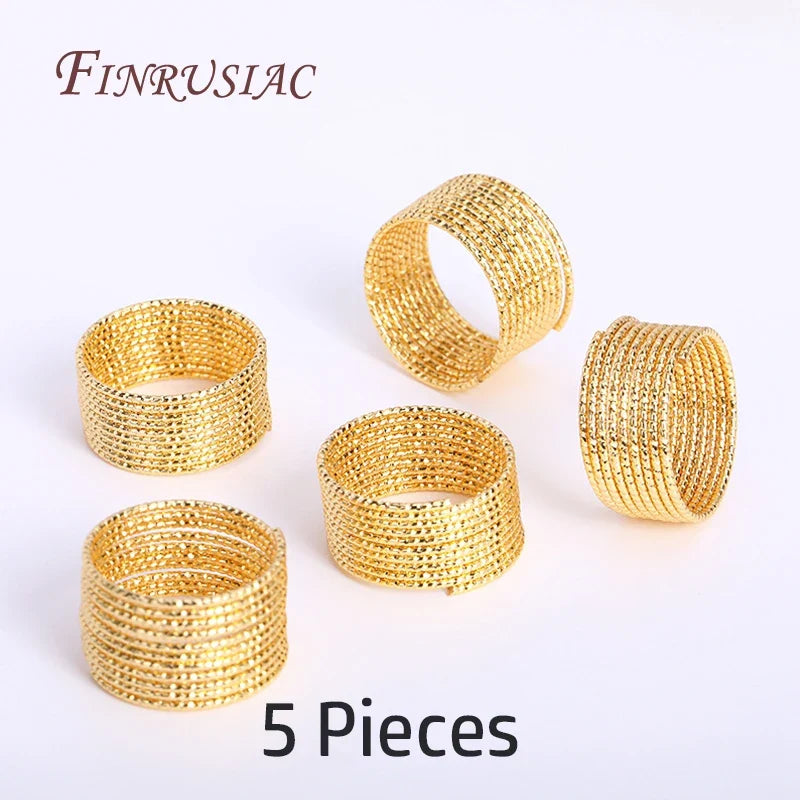 18K Gold Plated Brass Ring Wire | DIY Jewelry Making – 5 Pcs