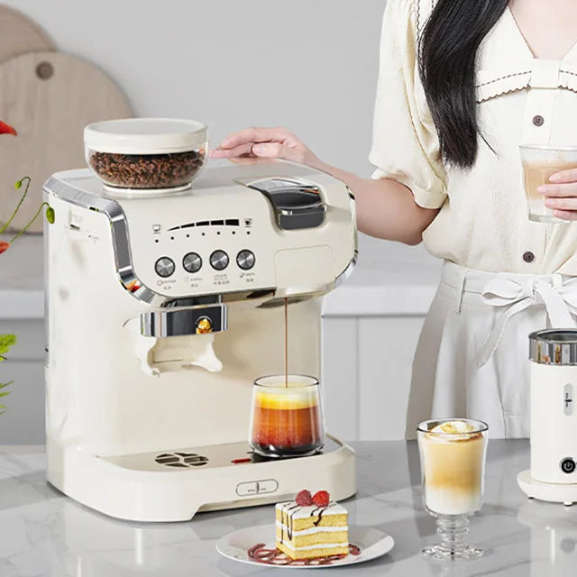 DUTRIEUX 6-in-1 Multi-Capsule Espresso Maker with Grinder