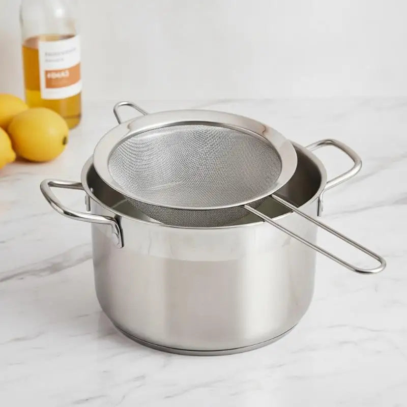 Fine Mesh Stainless Steel Strainer Sieve with Handle | Kitchen Tool