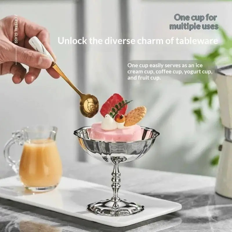 Stainless Steel Ice Cream Goblet Retro Dessert Cup | Nixie