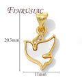 18K Gold Plated Natural Shell Bird Charms | Brass Pendants