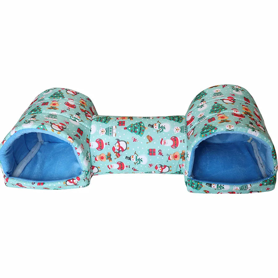 Soft Fleece Hamster Tunnel Bed & Cave House for Small Pets