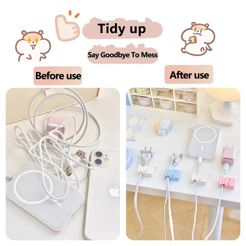 No-Drill Desk Cable Management Clip – Cord Organizer