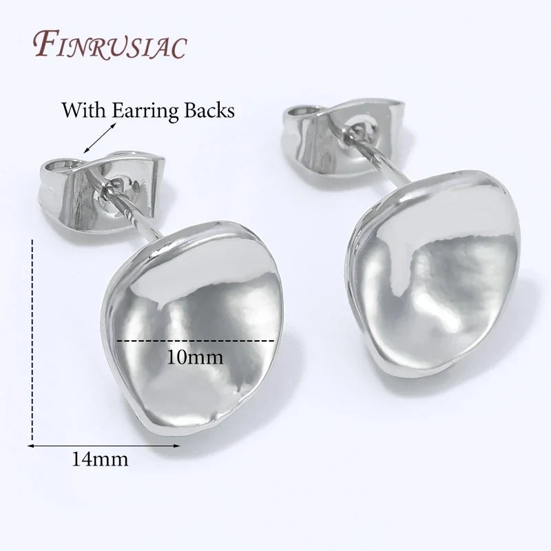 18K Gold Plated Wave Earring Stud Blanks for DIY Resin Jewelry