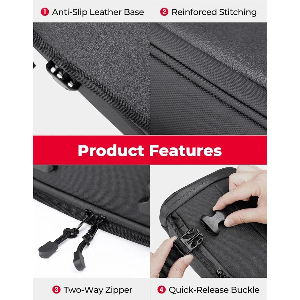 KEMITOUR 12.5L Waterproof Expandable Motorcycle Tail Saddle Bag
