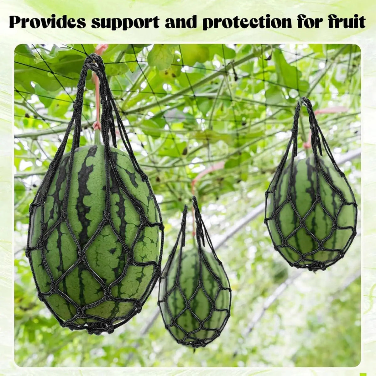 10-Pack Watermelon Hammock Nets – Vertical Garden Fruit Sling Bags