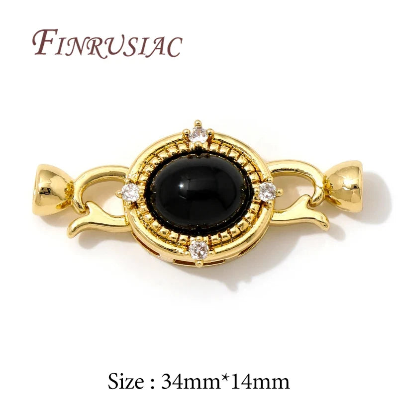 18K Gold Plated Zircon Clasp Connectors – DIY Jewelry Making
