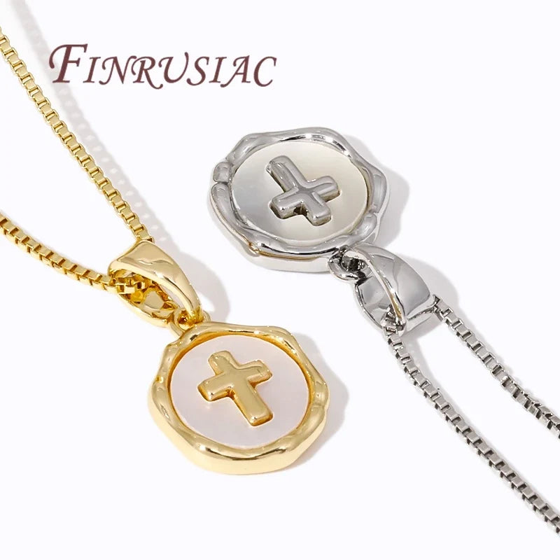 18K Gold Plated Jesus Cross Pendant – DIY Jewelry Charm