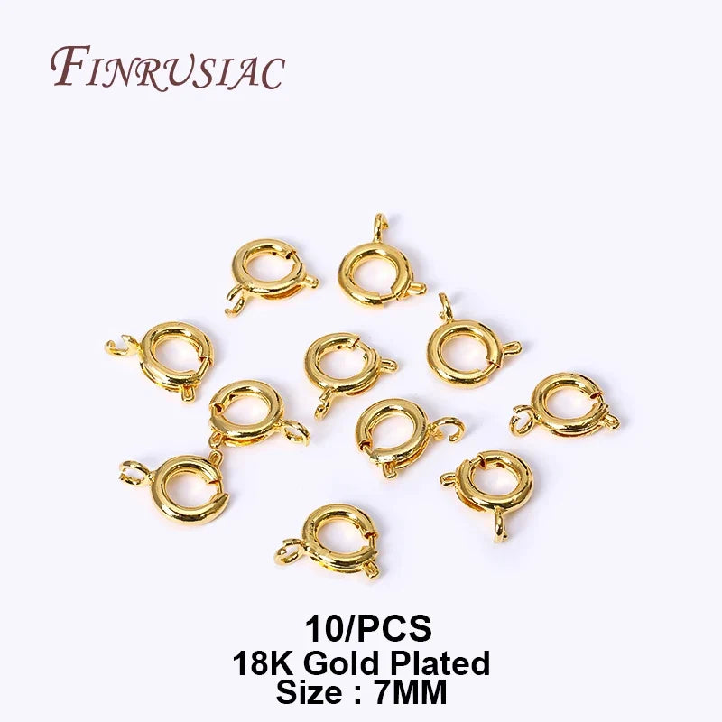 14K/18K Gold Plated Crimp Beads & Clasp Connectors | DIY Jewelry