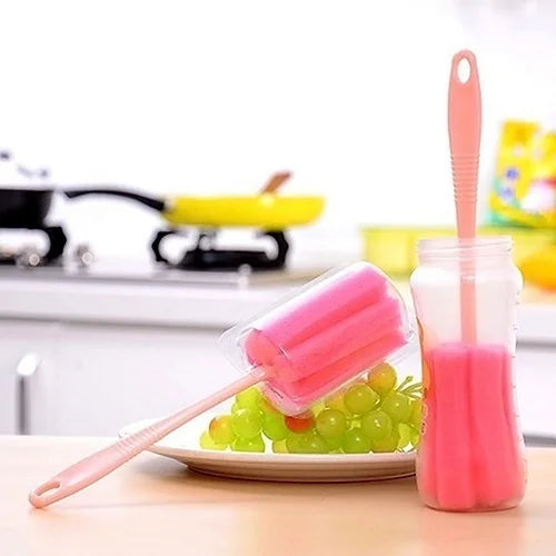 2-Pack Sponge Brush Set for Wine Glasses, Bottles & Cups