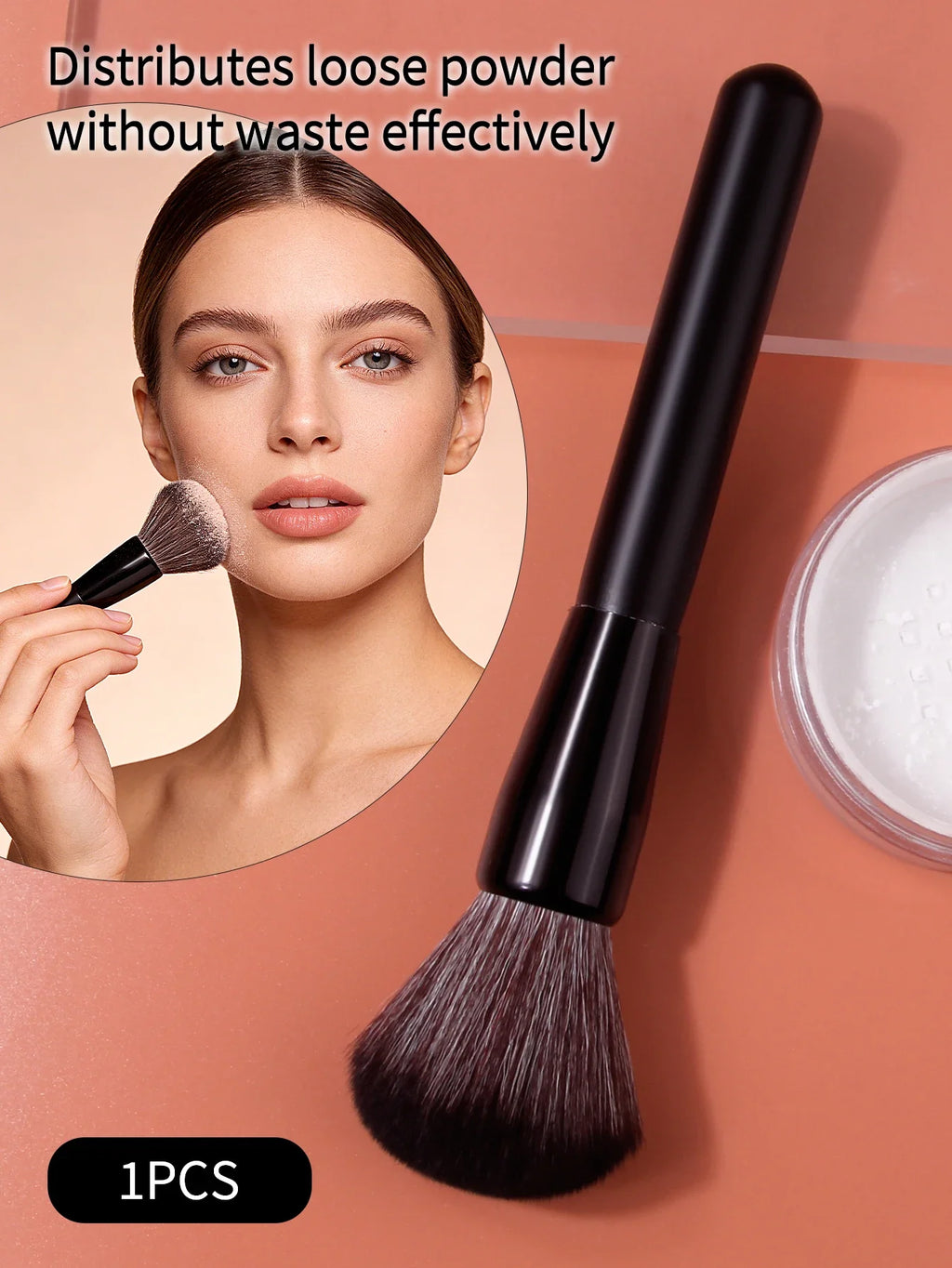 Nixie Large Soft Bristle Setting & Blush Makeup Brush