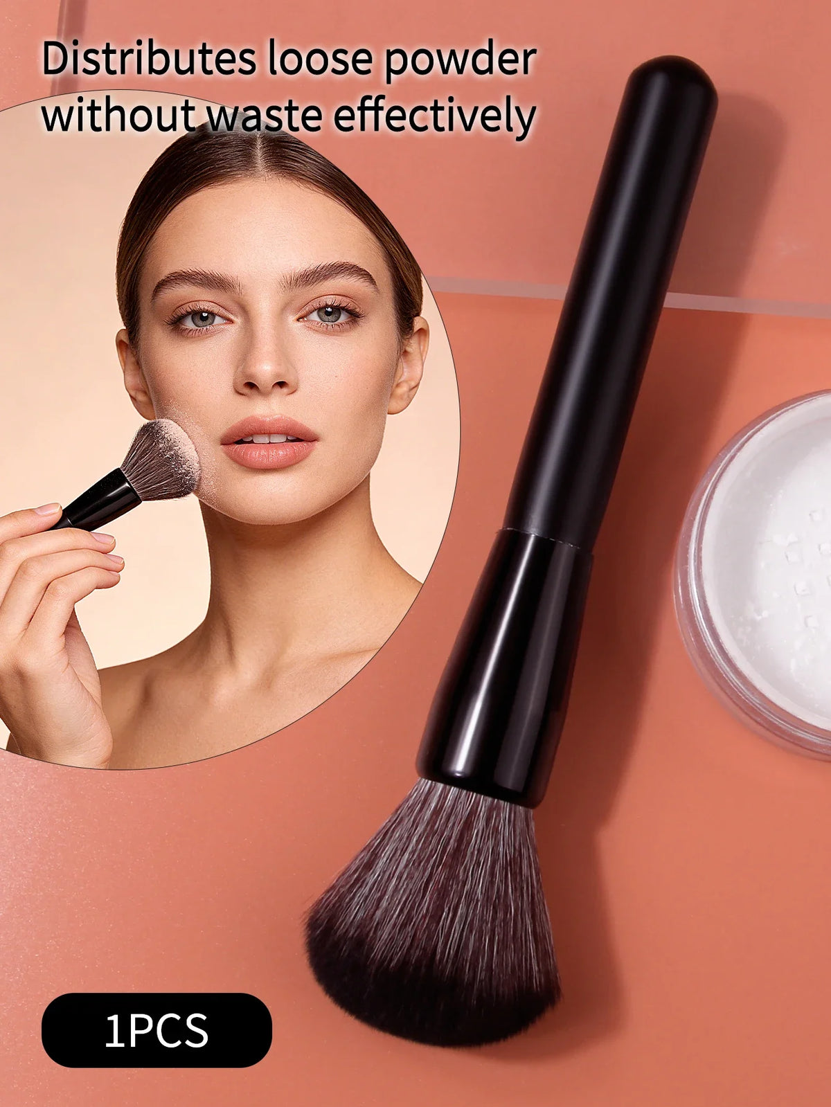 Nixie Large Soft Bristle Setting & Blush Makeup Brush