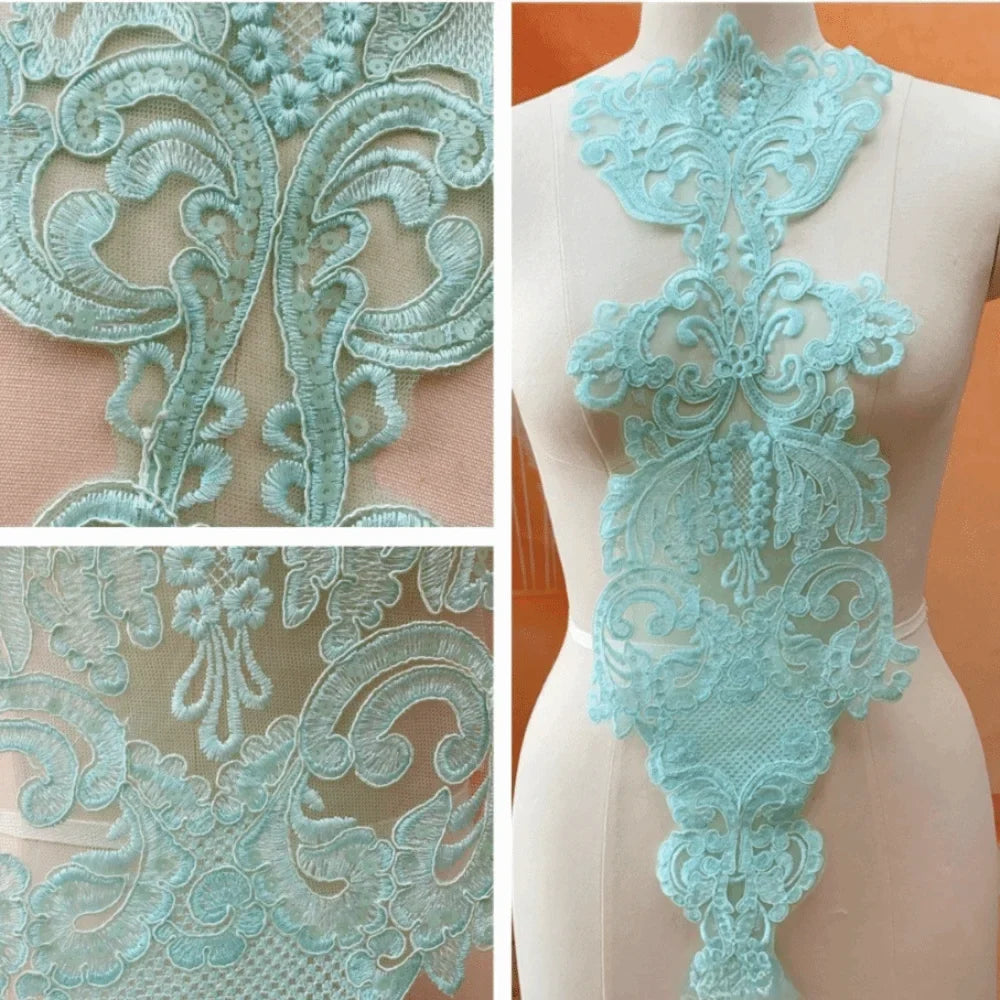 Large Sequin Embroidery Flower Patch – Dance Costume Appliqué