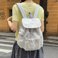 Women's Korean Style Lightweight Drawstring Backpack – Travel Bag